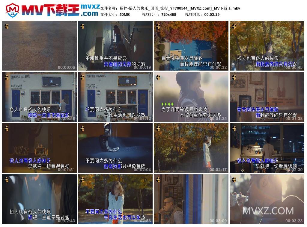 杨梓-俗人的快乐_国语_流行_YF700544